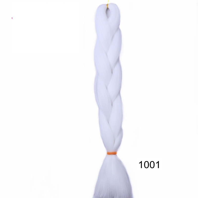 Wholesale Synthetic Jumbo Braiding Hair Bulk 24inch 80g Single Color Synthetic Straight Crochet Braids hair Extensions