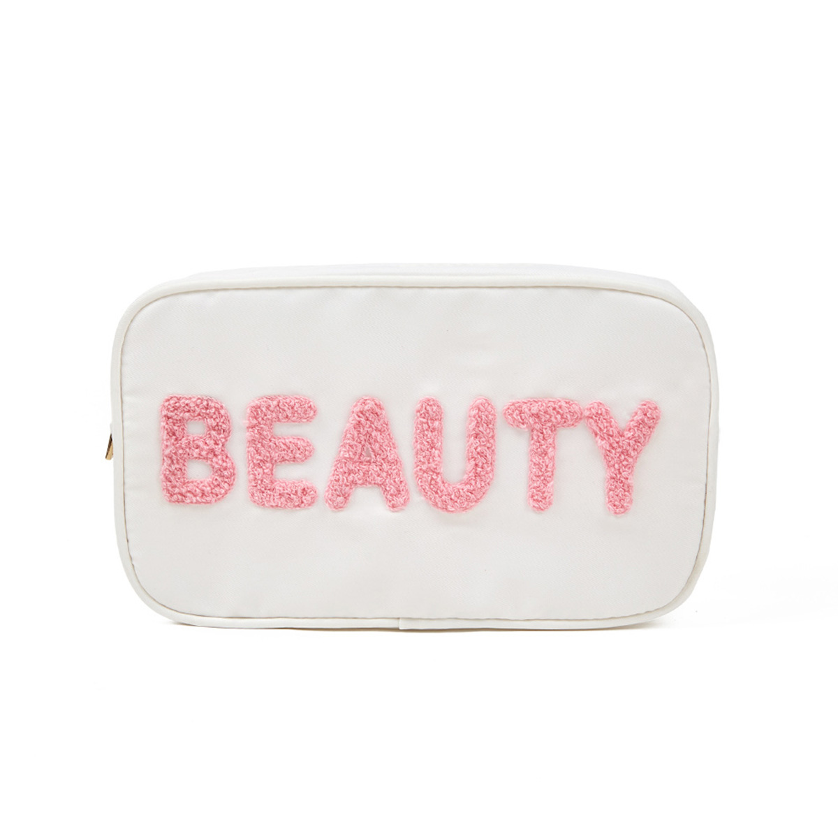 Makeup Bag Women's Heart Makeup Bag Large Capacity Skincare Storage Bag with Printed Embroidered Logo Travel Portable Toilet Bag
