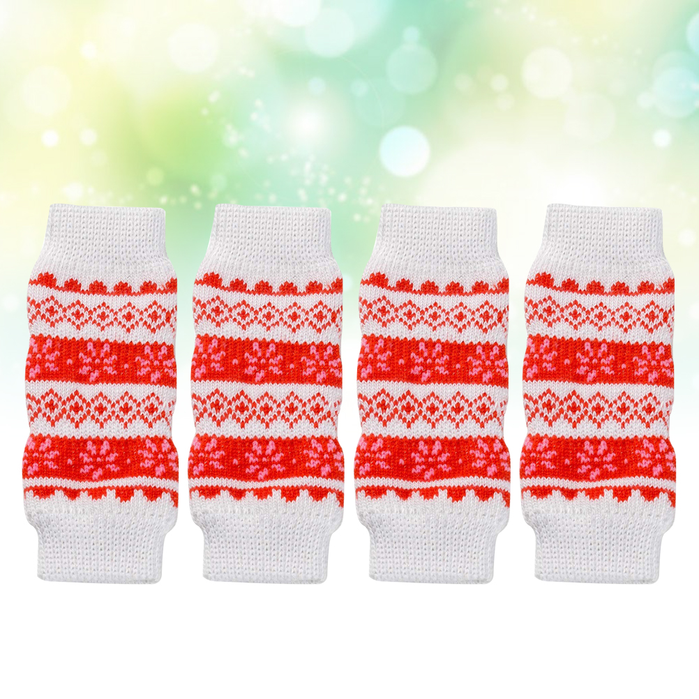 4pcs Leg Warmers Dogs Leg Sleeves Hock Protector Joint Supports Winter Leggings Cotton Socks Knee Pads for Small Medium Dogs