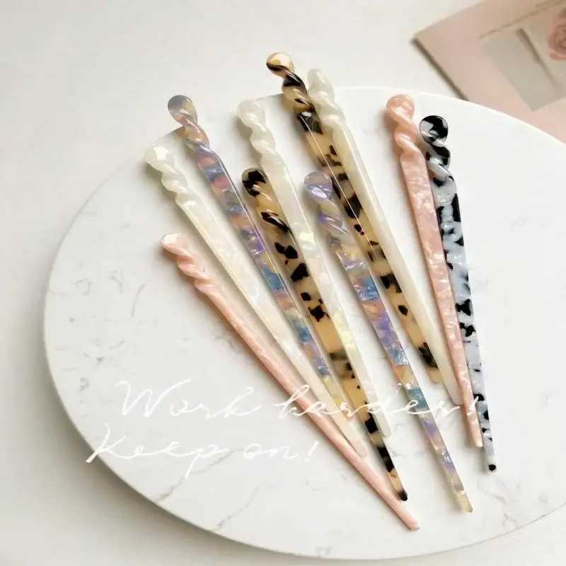 Fashion Chinese Style Hair Sticks Vintage Acetate Chopstick Women Hairpins Clips Wedding Jewelry Girl Beauty Styling AccessoriesX2409