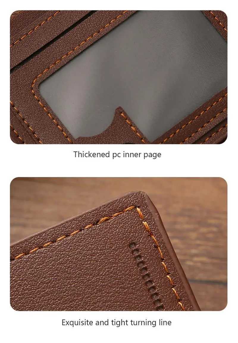 Pu Leather Wallet Mens Minimum Wallet Currency Exchange Bag Card Holder Birthday Gift Z250411