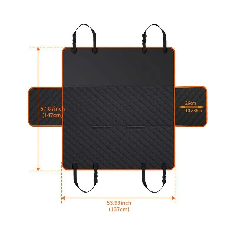 Dog Car Seat Cover Waterproof Dog Hammock Car Dog Car Blanket Mats Case For Rear Back 2 In 1 For Trunk Dog Car Protector