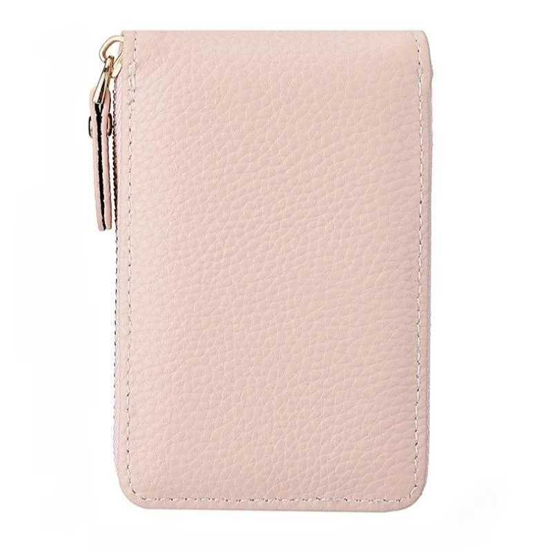 Solid Color Lichee Pattern Short Wallet Zipper Around Coin Purse Womens Holder Z250527