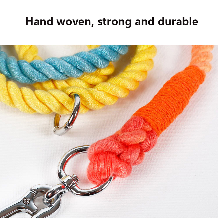 Braided Handmade Rope Cm Strong Cotton Leashes Heavy Duty Leash For Small Medium Large Dog Wal Training