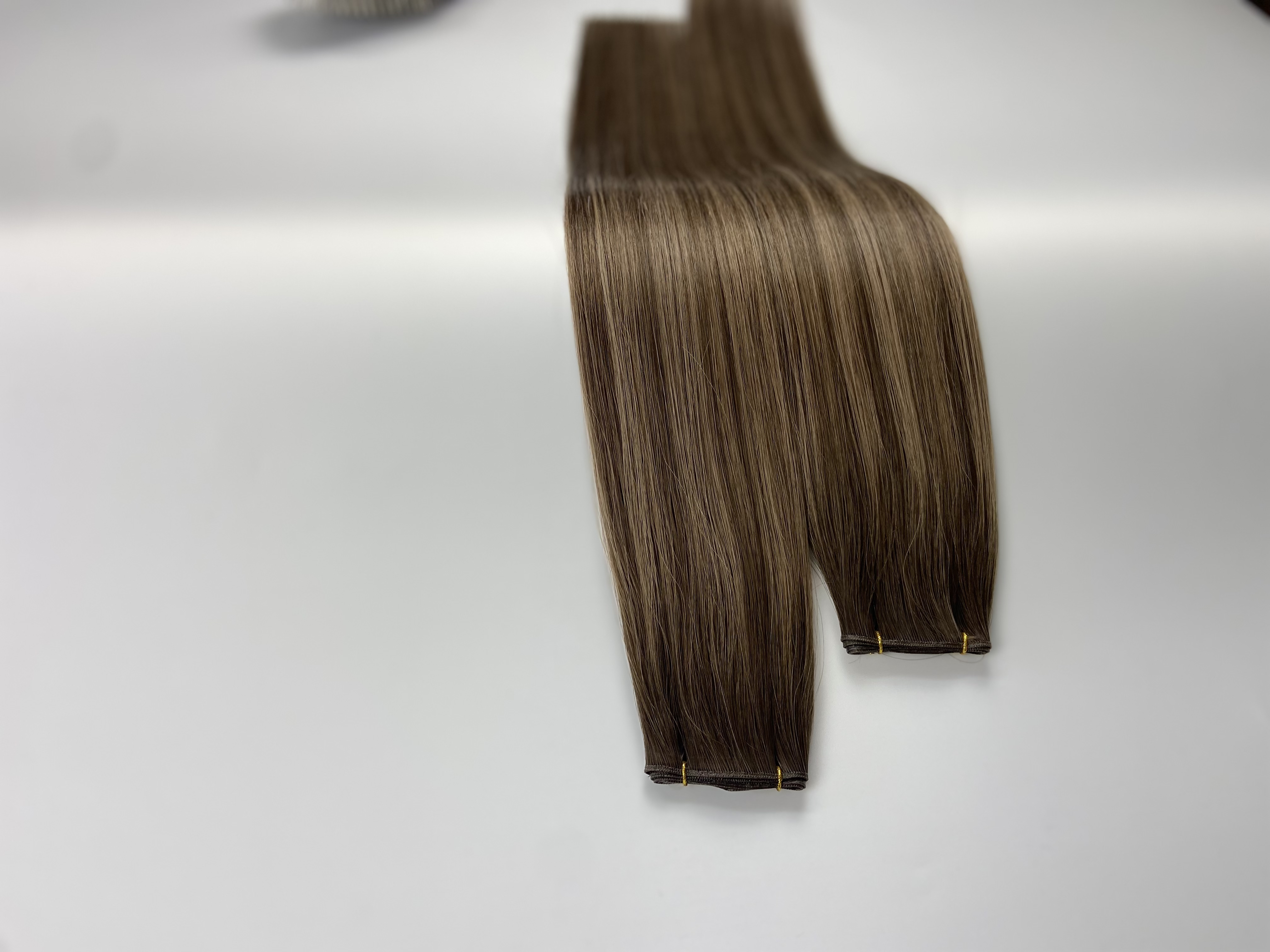 Balayage Genius weft Virgin Cuticle Russian Human Hair Invisible Mini Weft Hair Extensions 100g ,Lasting 16-18 months