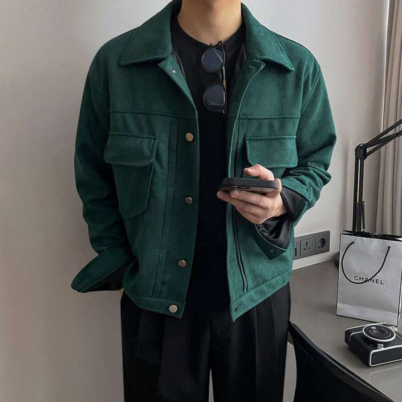 MYQ Pi Shuai High end Short Jacket Men's Spring Loose Flip Collar Coat Korean Trendy Work Top