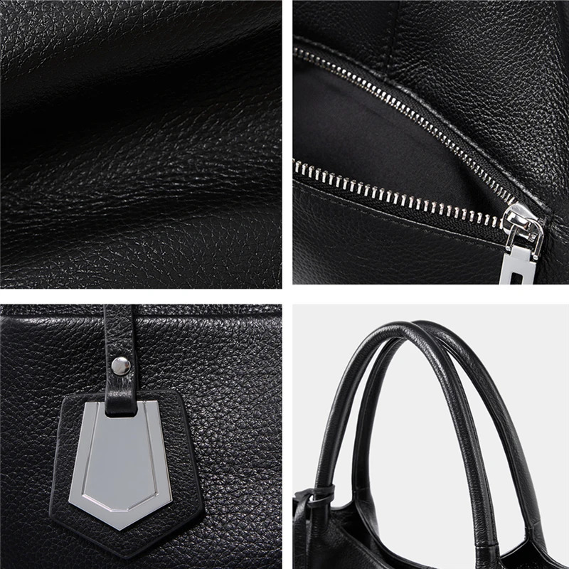 Toptrends 100% genuine leather handbag suitable for female trend ners 240910