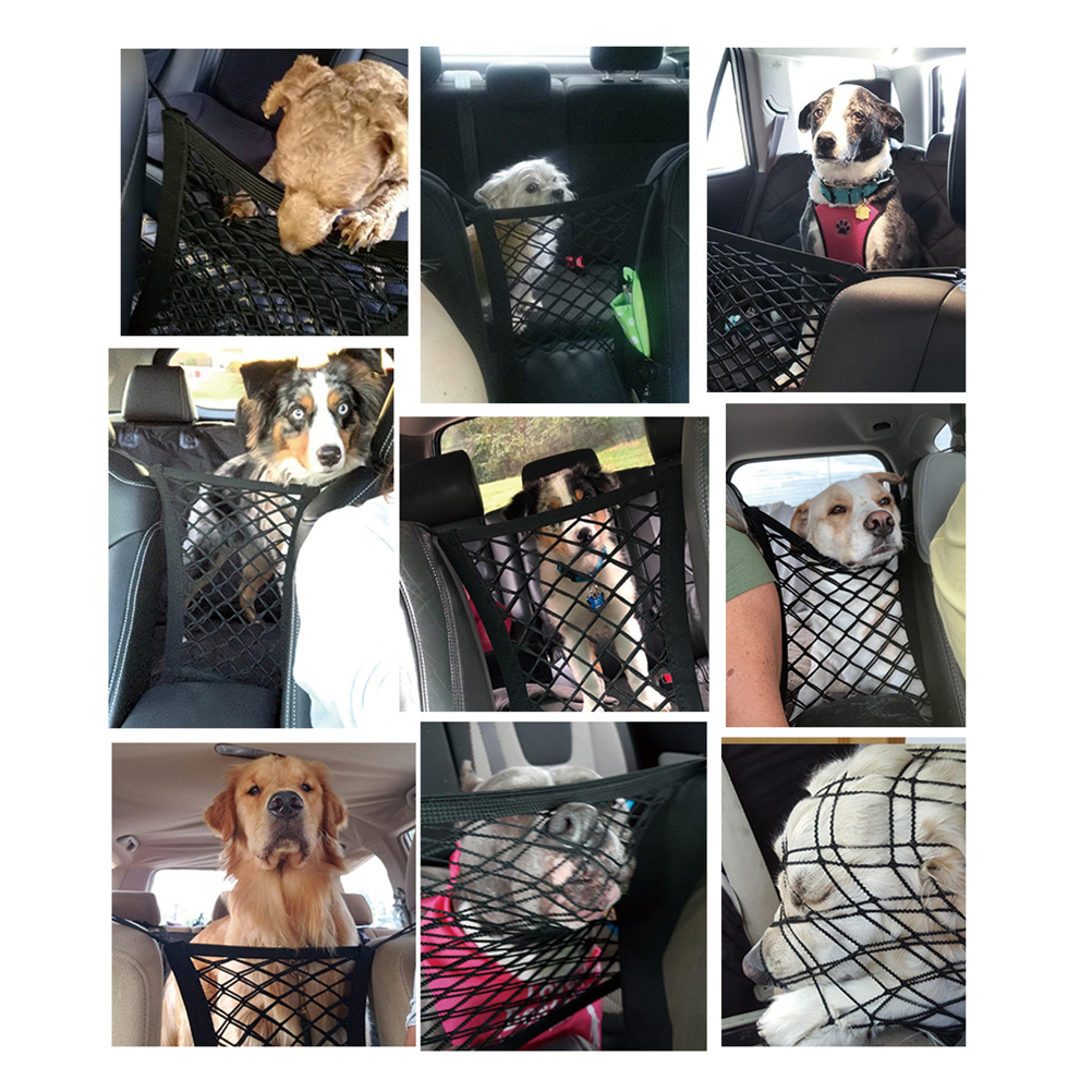 Pet Car Seat Covers Backseat Puppy Playpen Dog Barrier for Divider Dogs Black Fence Travel
