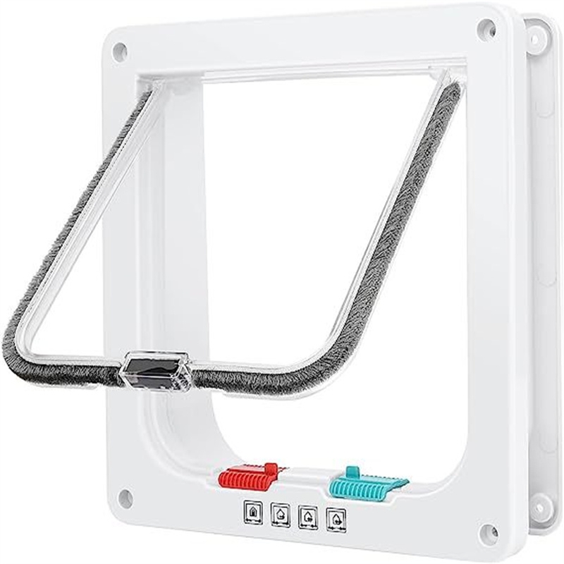 Safety Gate Small Pet Supplies ABS Plastic Cat Flap Door For Dog Cat Cat Puppy Kitten With 4 Way Lock Security Flap Door Dog