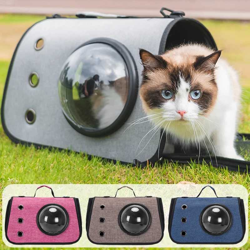 Cat Dog Bag Foldable Duffle Bag Cat Carrier Pet Carrier Foldable Duffel Bag Puppy Kitten Cage Travel Space CapsuleXJ240907
