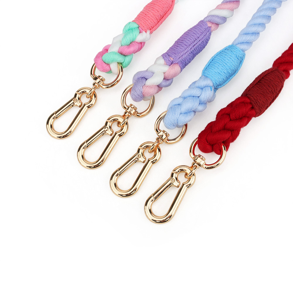 Dog Multi-Function Hand-Woven Gradient Dog Leash Outdoor Walking Training Rope Dog Leash Round Cotton Cat Dogs Lead Pet Products
