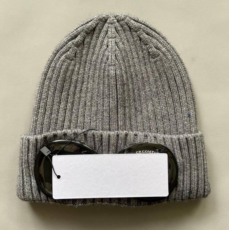Designer Fashion Two Lens Glasses Goggles Brand Beanies Men Casual Knitted Hats Skull Caps Outdoor Women Uniesex Winter Beanie Black Grey Bonnet Gorros