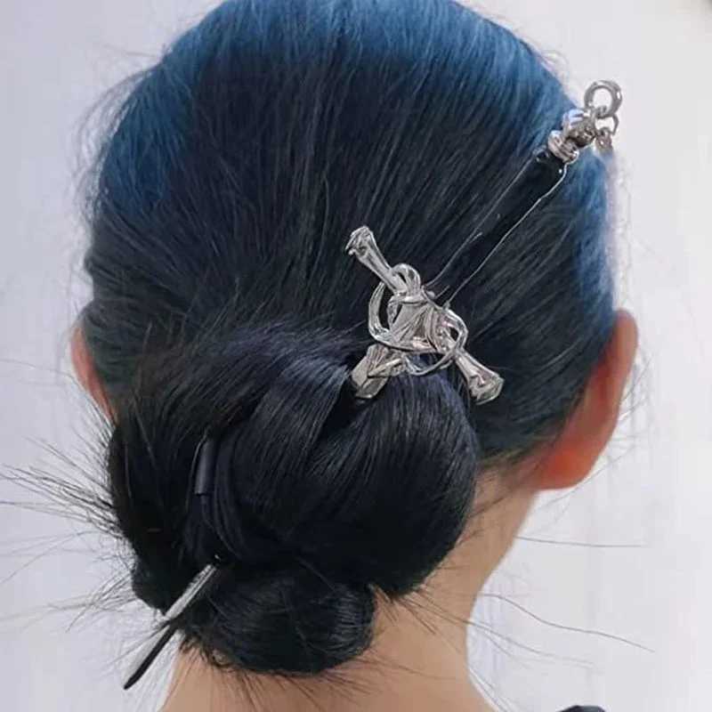 Vintage Punk Metal Sword Hairpin Chinese Simple Hair Sticks for Women DIY Hairstyle Hair Dish Hair Accessories Trendy HairStickX2409