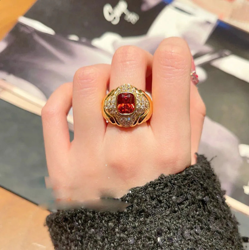 Vintage glass gold-plated mini set with all diamond antique ring 240910
