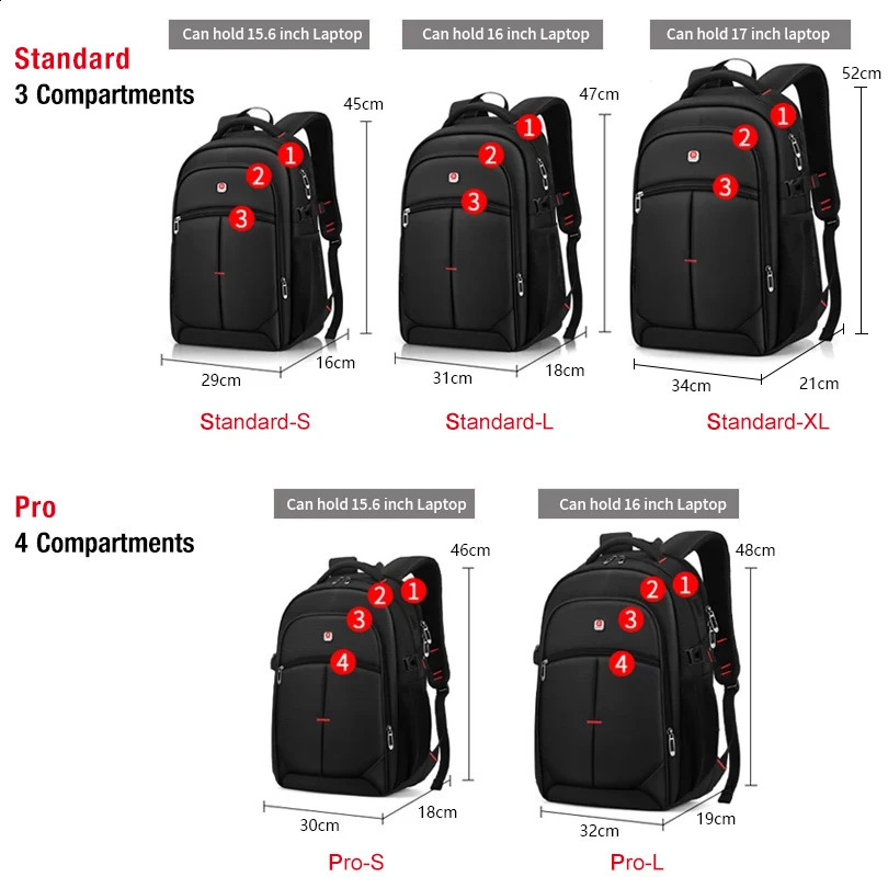Bolsa Mochila 15.6 17 inch laptop computer Rucksack school bag youth backpack 240910