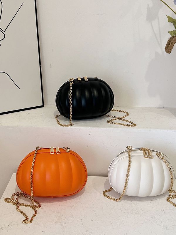 Halloween Shoulder 3 Women Bags Handbag Purses Pumpkin Shape Gifts Solid Color Outdoor Indoor Party Decoration