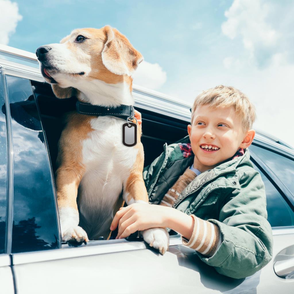 20Pcs Silicone Dog ID Tags Necklace Protective Cover Dogs Tag Silencer Muffler Ring 3x5cm Black Protective Sleeve Accessories