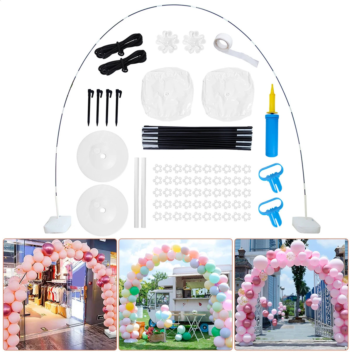 Adjustable balloon arch kit frame semicircular bracket column birthday wedding decoration baby shower 240910