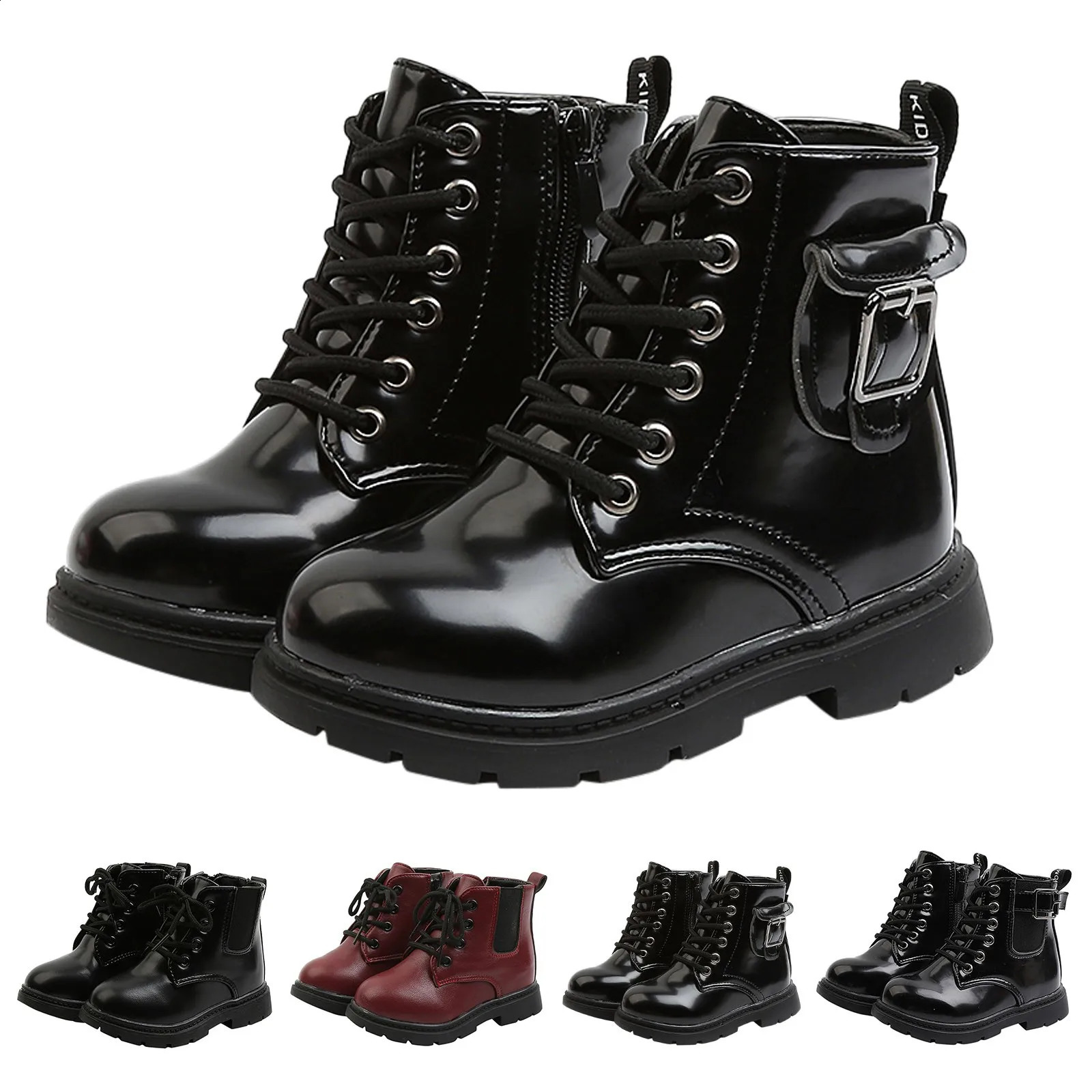 Booths for Kids Boys And Girls Ankle Boots Short Toddler Waterpoor Leather Shoes Size 5 Big 240905z
