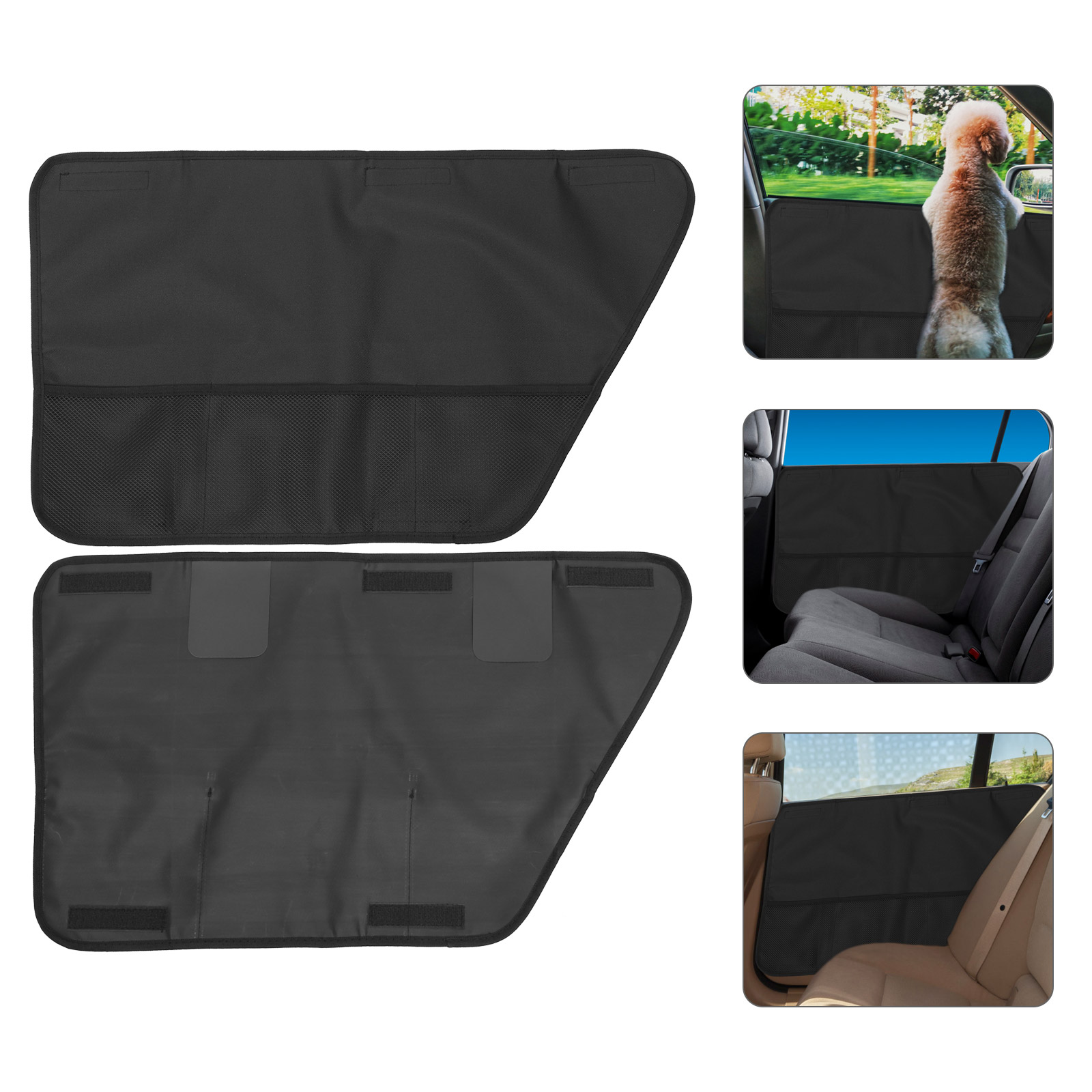 2 Pcs Car Mat Window Guard Door Cover Vehicle Accessories Dog Oxford Cloth Pet Hammock