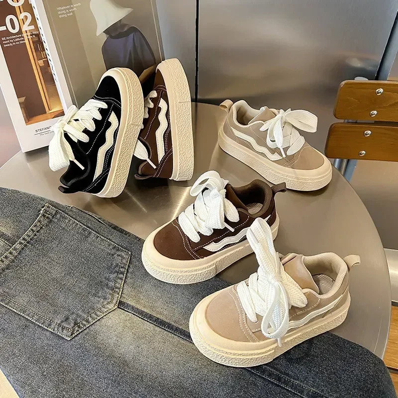 2024 Boys and Girls Canvas Shoes Childrens School Performance Shoes Baby Childrens Biscuits Bottom Breathable Childrens Shoes 240912