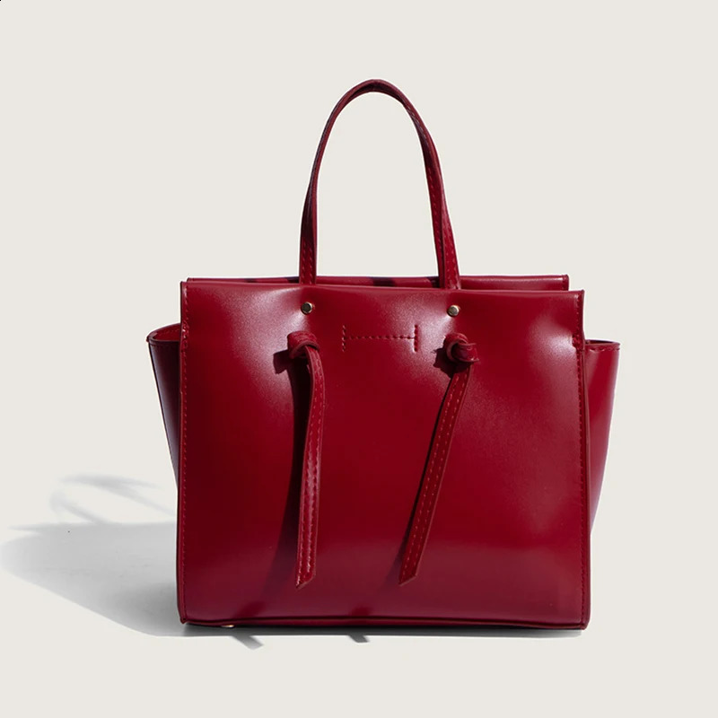 Vintage Womens Fashion Retro Simple Casual Versatile Handbag Large Capacity Shopping Bags for Female 240907