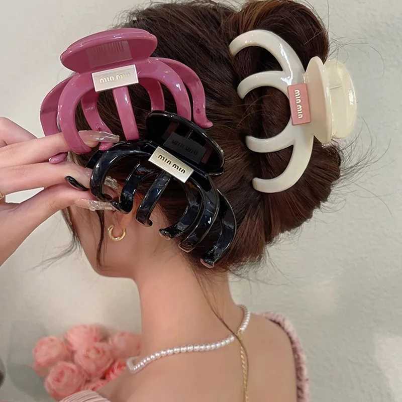 Large Crab Hair Claw Clips Women Girls Plastic Acrylic Ponytail Holder Hair Clamps Barrettes Hairpins Hair Accessories FashionX240912