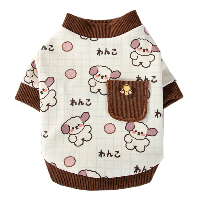 Dropshipping Cute Soft Cotton Pet Apparel Dog Clothes for Yorkies Chihuahua