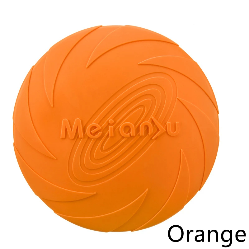 Dog Toy Flying Disc Silicone Material Sturdy Resistant Bite Mark Repairable Pet Outdoor Training Entertainment Throwing Type Toy