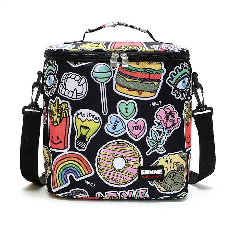 bag picnic lunch box outdoor travel storage portable cooler for food hiking insulated camping supplies 240910