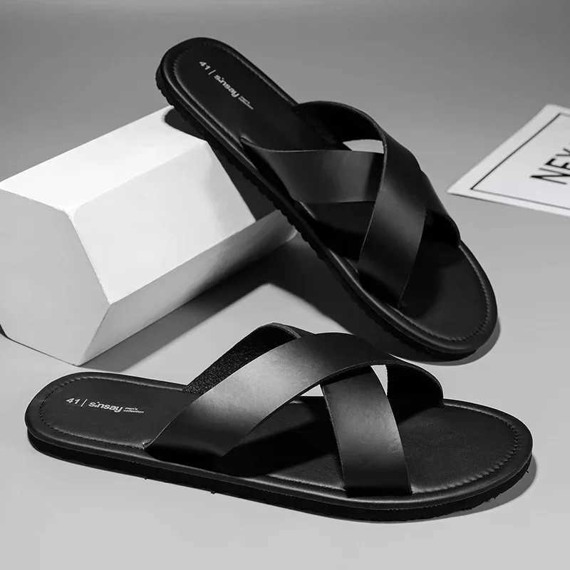 New Slippers Mens Summer Casual Shoes for Men Outdoor Comfortable Soft Sole Slides Beach Sandals Size 39-46 DropshippingXJ250326