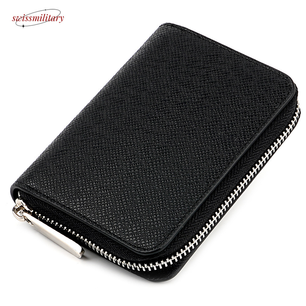 Swissmilitary New Women's Cross Pattern Short Handheld Zero Wallet Coin L-shaped Zipper Bag Small Wealth Cloth #22