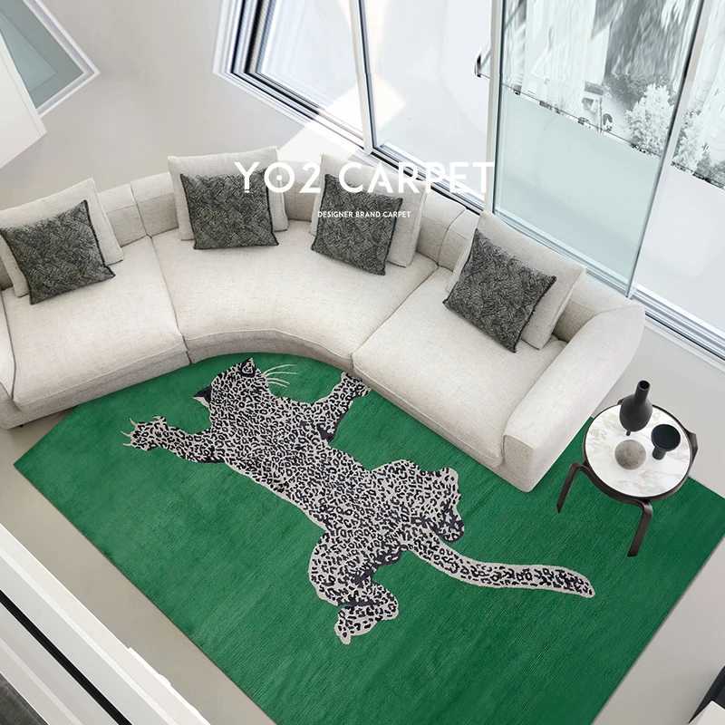 Carpets Leopard Print Bedroom Decor Plush Rug European Style Carpets for Living Room Fluffy Soft Large Area Carpet Washable Floor Mat Q240910
