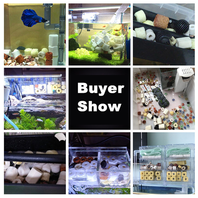 12 Style Ceramic Biochemical Rings Bacteria House Fish Tank Bio Filter Media Aquarium Accessories for External Internal Filter