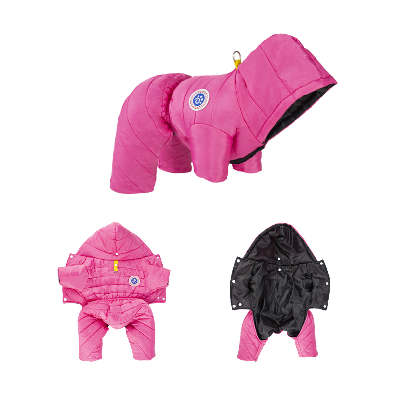 Warm Dog Jacket Coat for Small Medium Dogs Winter Waterproof Hooded Clothes French Bulldog Puppy Overalls Chihuahua Pet Costume