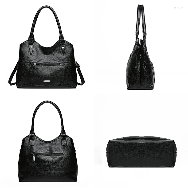 Totes High Quality New Soft Leather Large Capacity Women Fashion Ladies Handbags Shoulder Crossbody Bags For