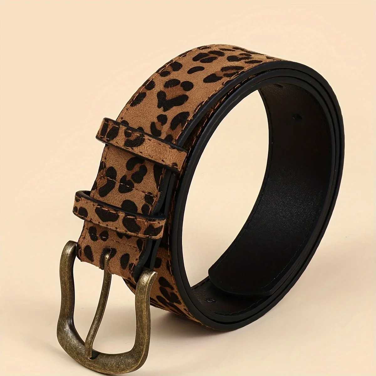 New womens belt American style retro belt sexy leopard print design jeans dress decoration wide belt W240912