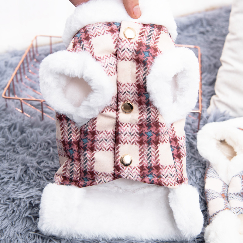 Autumn Winter Thickening Plush Vest for Small Dogs Puppy T-Shirt Fleece Pullover Pet Clothing