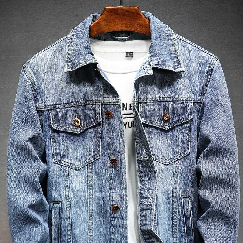 5XL 6XL denim jacket mens trendy brand Luffy casual jacket hip-hop street loose student tool trend W241011