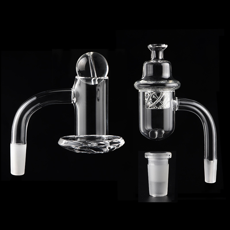 Promote Non Full Weld Beveled Edge Quartz Banger Set 10mm Male with free glass adapters (Female 10mm - Male 14mm) Quartz Nails For Glass Water Pipes Dab Rigs