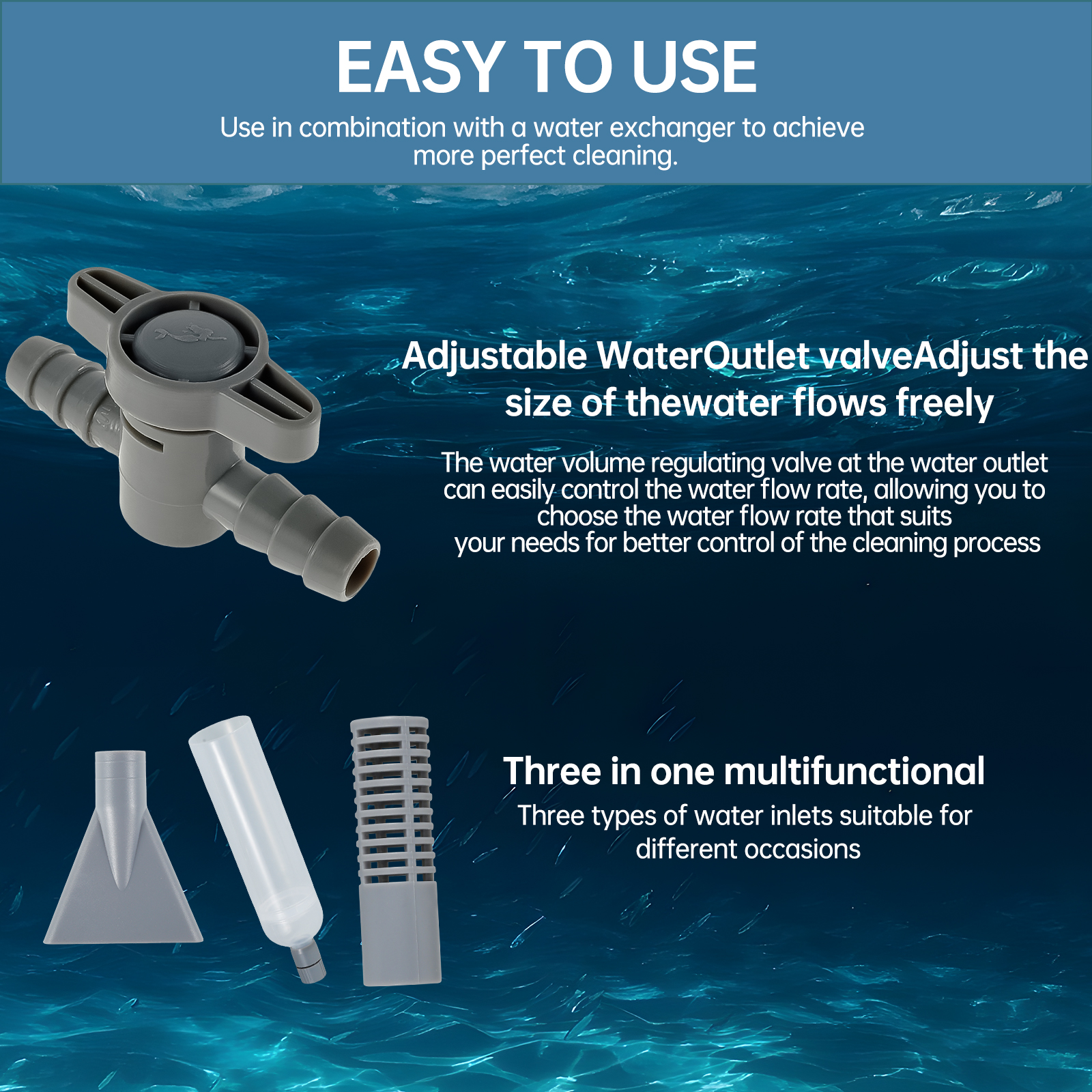 10ft Hot Tub Vacuum Cleaner 3 In 1 Manual Pool Vacuum Cleaner Small Swimming Pool Vacuum Clean with Squeeze Air Bag for Aquarium