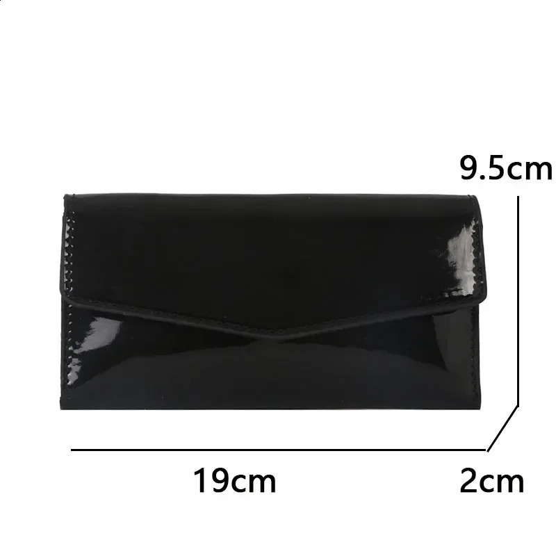 Fashion Women Long Patent Leather Wallets Purses Female Handbags Coin Purse Cards Holder ID Holder Foldable Wallet Lady Clutch 240909