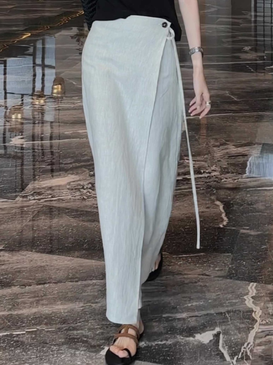 Women apricot A-Line Long Skirts Y2k Haruku Korean Vintage 90s Aesthetic High Waist Skirt 2000s Trashy Clothes Summer - view 5