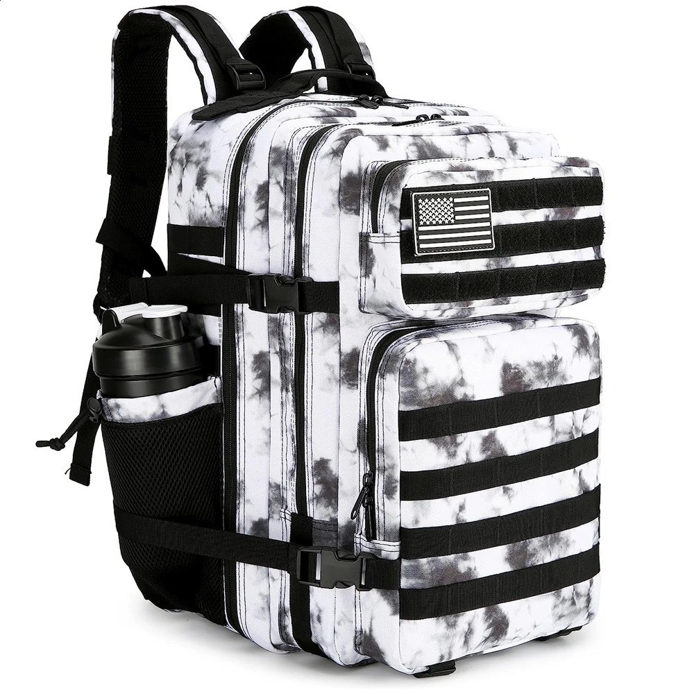 45L Tactical Backpack 3P Bag with Water Bottle Pocket Outdoor Hiking Pack Waterproof Climbing Rucksack Camping Trekking Mochila 240910