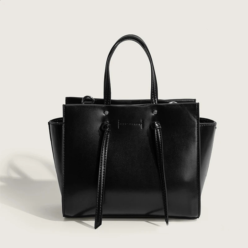 Vintage Womens Fashion Retro Simple Casual Versatile Handbag Large Capacity Shopping Bags for Female 240907