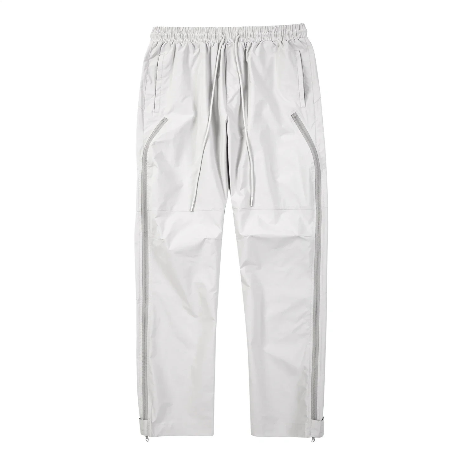 Street Vibe functional tapered pants with adhesive pressure side zipper nylon Trouser bag casual thin tactical pants 240912