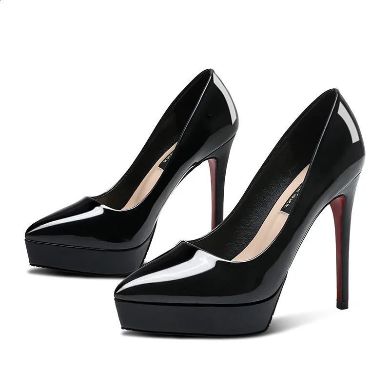 Women 10cm 12cm High Heels 2cm 3cm Platform Nightclub Pumps Lady Wedding Party Stiletto Heels Red Bottom Catwalk Nude Shoes 240912