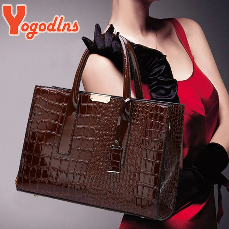 Yogodlns Pattern Handle Bag Women PU Leather Handbag Large Capacity Shoulder Bag s Crossbody Bag Winter Purse 240907