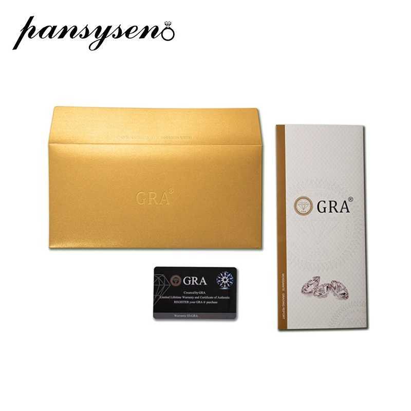 PANSYSEN Classic Key Shaped 100% 925 Pure Silver 0.5ct Genuine Mo Silica Necklace for Girls Weddings Engagement Parties Gift Wholesale W240911