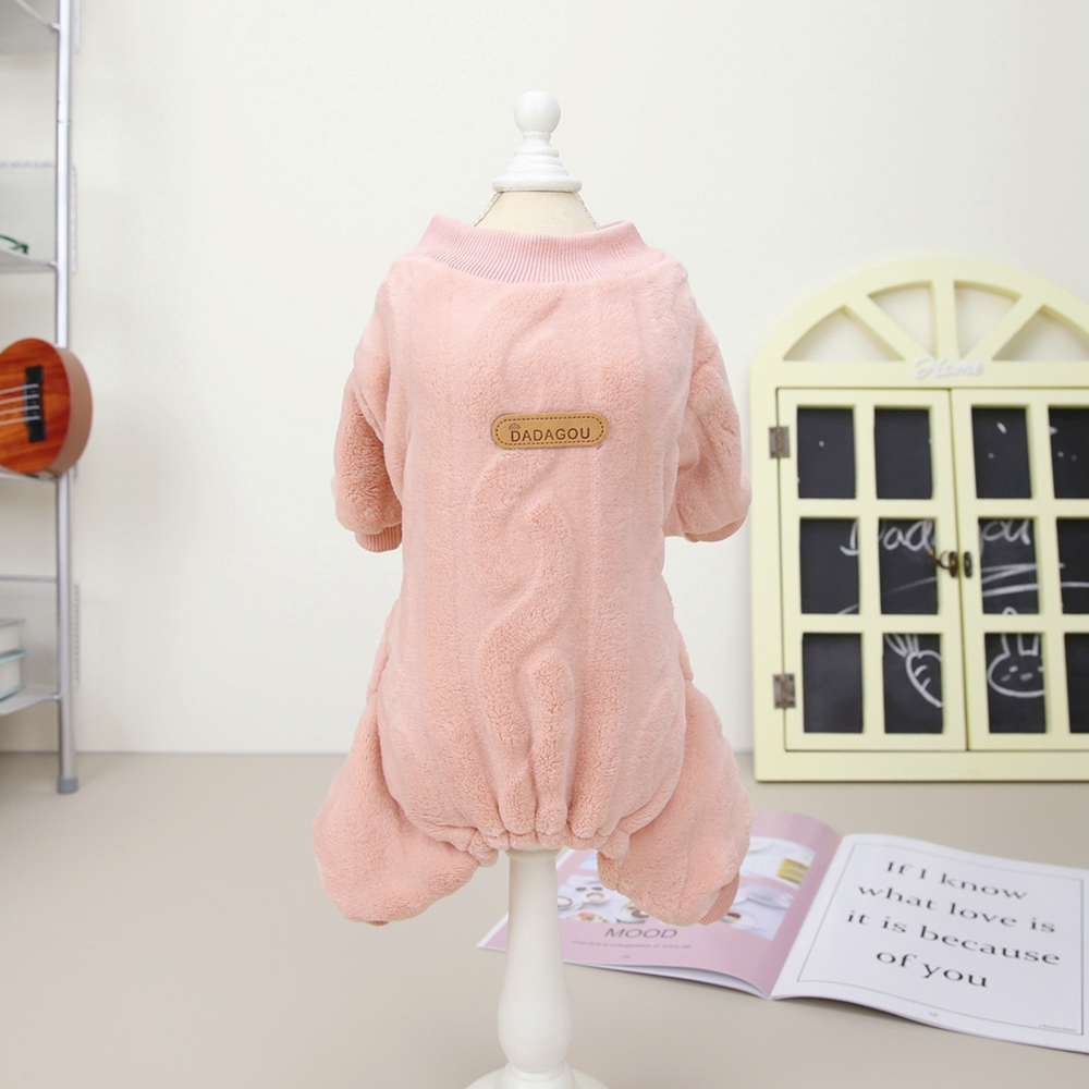 Warm Fleece Dog Jumpsuit Pajamas for Small Medium Dogs Cats Clothes Yorkie Chihuahua Clothing Shih Tzu Coat Pug Poodle Outfits